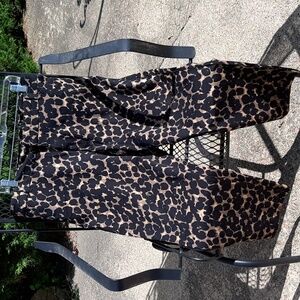 GAP Black/Tan Animal Print Cropped Pants SZ 18